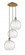 Athens Water Glass - 3 Light - 17 inch - Brushed Brass - Cord hung - Multi Pendant (3442|113B-3P-BB-G1215-10)