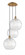 Athens Water Glass - 3 Light - 19 inch - Brushed Brass - Cord hung - Multi Pendant (3442|113B-3P-BB-G1215-12)