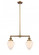 Bullet - 2 Light - 24 inch - Brushed Brass - Stem Hung - Adjustable Island Light (3442|209-BB-G661-7)