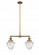 Bullet - 2 Light - 24 inch - Brushed Brass - Stem Hung - Adjustable Island Light (3442|209-BB-G664-7)