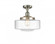 Bridgeton - 1 Light - 12 inch - Brushed Satin Nickel - Semi-Flush Mount (3442|517-1CH-SN-G694-12)