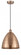 Bristol - 1 Light - 12 inch - Antique Copper - Cord hung - Mini Pendant (3442|616-1P-AC-MBD-12-AC-LED)