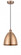 Bristol - 1 Light - 9 inch - Antique Copper - Cord hung - Mini Pendant (3442|616-1P-AC-MBD-9-AC-LED)