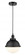 Hampden - 1 Light - 9 inch - Matte Black - Cord hung - Mini Pendant (3442|616-1PH-BK-HFS-81-BK-LED)