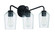 Shayna 3 Light Vanity in Flat Black (20|56103-FB)