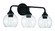 Glenda 3 Light Vanity in Flat Black (20|56203-FB)