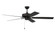 Outdoor Super Pro 60 60'' 5-Blade Indoor/Outdoor (Wet) Ceiling Fan in Flat Black w/ Flat Black Bl (20|OS60FB5)