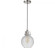 State House 1 Light Clear Ribbed Mini Pendant in Polished Nickel (20|P832PLN1-C)