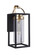 Neo 1 Light Medium Outdoor Wall Lantern in Midnight/Satin Brass (20|ZA4814-MNSB)