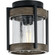 Whitmire Collection  One-Light Matte Black with Aged Oak Accents Clear Seeded Glass Farmhouse Outdoo (149|P550109-31M)