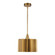 Plisse 12-in Aged Gold 1 Light Socket Pendant (7713|PD528412AG)