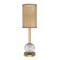 Marni 21-in Natural Brass/White Linen LED Table Lamp (7713|TL321201NBWL)