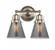 Cone - 2 Light - 14 inch - Brushed Satin Nickel - Bath Vanity Light (3442|623-2W-SN-G63)