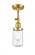 Dover - 1 Light - 5 inch - Satin Gold - Adjustable Semi-Flush Mount (3442|201F-SG-G314-LED)
