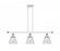 Cone - 3 Light - 36 inch - White Polished Chrome - Stem Hung - Island Light (3442|916-3I-WPC-G62)