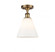 Berkshire - 1 Light - 8 inch - Brushed Brass - Semi-Flush Mount (3442|516-1C-BB-GBC-81)