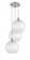 Athens Water Glass - 3 Light - 19 inch - Brushed Satin Nickel - Cord hung - Multi Pendant (3442|113B-3P-SN-G1215-12)