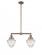 Bullet - 2 Light - 24 inch - Antique Copper - Stem Hung - Adjustable Island Light (3442|209-AC-G664-7)