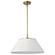 Dover; 3 Light; Large Pendant; White with Vintage Brass (81|60/7415)