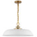 Colony; 1 Light; Medium Pendant; Matte White with Burnished Brass (81|60/7483)