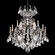Renaissance Rock Crystal 16 Light 120V Chandelier in Black with Clear Crystal and Rock Crystal (168|3573-51CL)