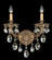 Milano 2 Light 120V Wall Sconce in French Gold with Clear Heritage Handcut Crystal (168|5642-26H)
