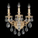 Milano 3 Light 120V Wall Sconce in Heirloom Bronze with Clear Heritage Handcut Crystal (168|5643-76H)