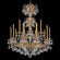 Milano 15 Light 120V Chandelier in Florentine Bronze with Clear Heritage Handcut Crystal (168|5686-83H)