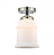 Canton - 1 Light - 6 inch - Black Polished Nickel - Semi-Flush Mount (3442|284-1C-BPN-G181-LED)