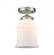 Canton - 1 Light - 6 inch - Brushed Satin Nickel - Semi-Flush Mount (3442|284-1C-SN-G181)