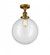 Beacon - 1 Light - 12 inch - Brushed Brass - Semi-Flush Mount (3442|517-1CH-BB-G202-12-LED)