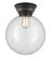 Beacon - 1 Light - 12 inch - Matte Black - Flush Mount (3442|623-1F-BK-G202-12)
