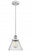 Cone - 1 Light - 8 inch - White Polished Chrome - Cord hung - Mini Pendant (3442|916-1P-WPC-G44-LED)