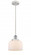 Bell - 1 Light - 8 inch - White Polished Chrome - Cord hung - Mini Pendant (3442|916-1P-WPC-G71-LED)