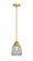 Chatham - 1 Light - 7 inch - Satin Gold - Stem hung - Mini Pendant (3442|288-1S-SG-G142-LED)