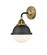 Hampden - 1 Light - 7 inch - Black Antique Brass - Sconce (3442|288-1W-BAB-HFS-61-BK-LED)