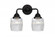 Colton - 2 Light - 14 inch - Matte Black - Bath Vanity Light (3442|288-2W-BK-G302-LED)