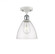 Bristol - 1 Light - 8 inch - White Polished Chrome - Semi-Flush Mount (3442|516-1C-WPC-GBD-754)