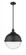 Hampden - 1 Light - 13 inch - Matte Black - Stem Hung - Pendant (3442|201S-BK-HFS-124-BK-LED)