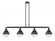 Hampden - 4 Light - 52 inch - Matte Black - Stem Hung - Island Light (3442|214-BK-HFS-64-BK)