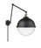 Hampden - 1 Light - 13 inch - Black Antique Brass -Adjustable Swing Arm (3442|238-BAB-HFS-124-BK)