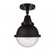 Hampden - 1 Light - 7 inch - Matte Black - Flush Mount (3442|447-1C-BK-HFS-64-BK-LED)