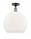 Athens - 1 Light - 14 inch - Black Antique Brass - Semi-Flush Mount (3442|516-1C-BAB-G121-14)