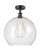 Athens - 1 Light - 14 inch - Matte Black - Semi-Flush Mount (3442|516-1C-BK-G124-14-LED)