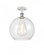 Athens - 1 Light - 12 inch - White Polished Chrome - Semi-Flush Mount (3442|516-1C-WPC-G122-12-LED)