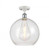 Athens - 1 Light - 12 inch - White Polished Chrome - Semi-Flush Mount (3442|516-1C-WPC-G124-12)