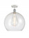 Athens - 1 Light - 14 inch - White Polished Chrome - Semi-Flush Mount (3442|516-1C-WPC-G124-14-LED)