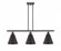 Berkshire - 3 Light - 36 inch - Matte Black - Stem hung - Island Light (3442|516-3I-BK-MBC-8-BK)