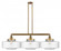 Bridgeton - 3 Light - 50 inch - Brushed Brass - Stem Hung - Adjustable Island Light (3442|213-BB-G692-16-LED)