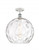Athens Water Glass - 1 Light - 13 inch - White Polished Chrome - Semi-Flush Mount (3442|516-1C-WPC-G1215-14)